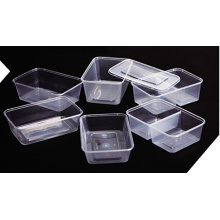 Rectangular Plastic Take Away Contenant d&#39;aliments pour micro-usages 650ml